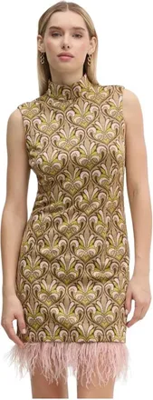 Gaud&igrave; Dames, Jurken, Veelkleurig, Maat: XS Leer