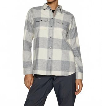 Fj&auml;llr&auml;ven Canada Long-Sleeved Shirt In Fog-Chalk White