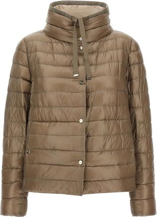 Herno Reversible Nylon Down Jacket - female - Herno - Down Jackets - Brown - 2XL - Jackets