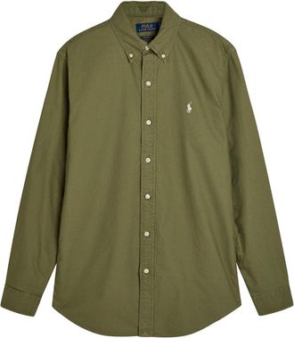 Polo Ralph Lauren Logo-embroidered Cotton Shirt - Green - XL
