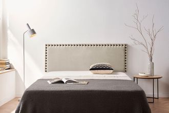 Moonia Cabecero Tapizado Modena Acualine 160x55x8 Cm - Beige Tostado - Moonia