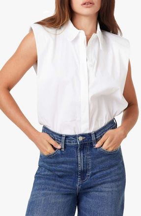 Habitual Shoulder Pad Sleeveless Shirt in Bright White at Nordstrom, Size X-Large