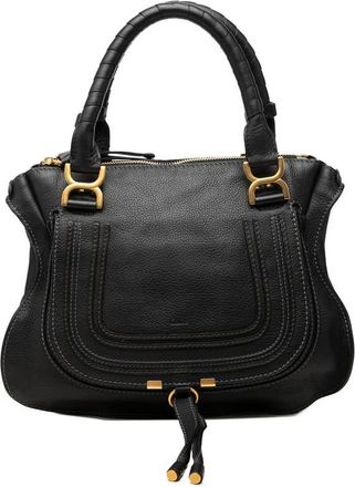 Chlo&eacute; Pre-owned Chloe Medium Grained Leather Marcie Satchel Ladies Y4H2MJPPNE5PMSQL