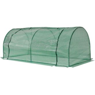 OEM Invernadero De Jard&iacute;n, Mini Invernadero, Invernadero Para Tomates, 2 X 1 X 0,8 M, Puerta Con Cremallera, Cubierta De Pe, Estructura De Acero, Verde -c