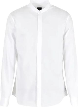 A|X Armani Exchange Casual Stretch Poplin Overhemd - Heren - Casual Overhemden - Wit - XL - Overhemden
