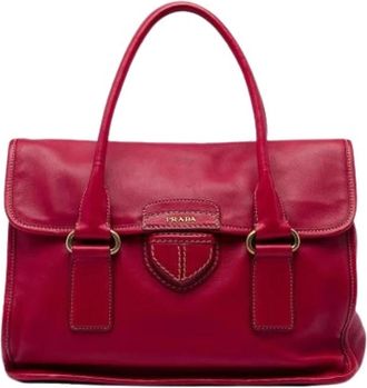 Prada Pre-owned Vintage Handbag - Dames - Vintage Handtas - Rood - ONE Size - Leer - Vintage