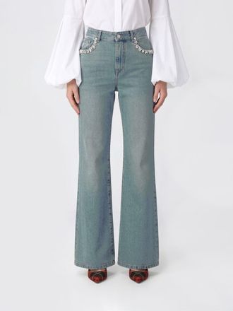 Alexander McQueen McQueen Flared Cotton Denim Jeans