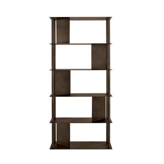 MondoViro Librer&iacute;a vertical de metal marr&oacute;n, 90x40 cm, 190 cm de alto