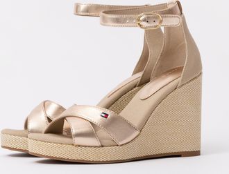 Tommy Hilfiger Womens Espadrille Sandals in Tan Leather - Size UK 6.5