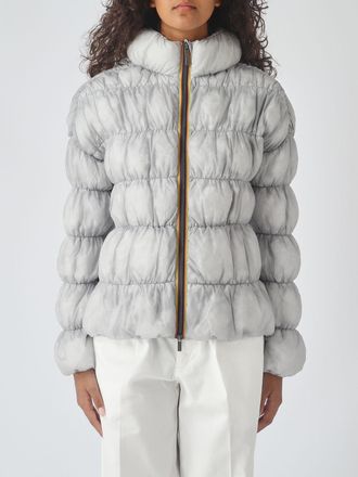 K-Way Frayn Short Waterproof Rayon Puffer Jacket with Funnel Neck