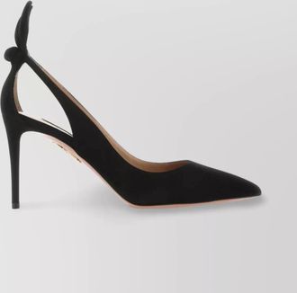 Aquazzura suede bow detail pumps