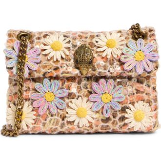 Kurt Geiger Mini Kensington Floral Convertible Shoulder Bag in Open Brown at Nordstrom