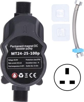 OEM Bomba Presurizadora Autom&aacute;tica Para Ducha Mural Con Recirculaci&oacute;n De Agua, 24 V Cc, 100-240 V, Enchufe Brit&aacute;nico