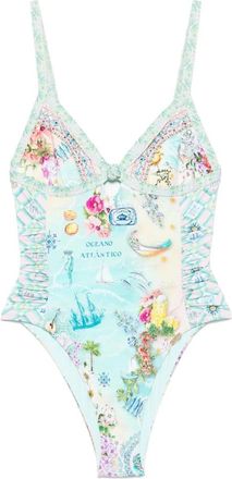 Camilla Mint Groene Knoop Badpak - Dames - Badpakken - Veelkleurig - M - Badmode