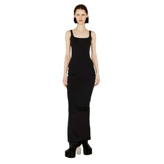 Entire studios Entire Studios - Maxi-jurk met vierkante hals - Dames - Jurken - Zwart - Maat: M Nylon