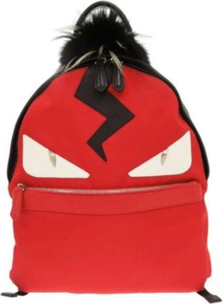 Fendi Pre-owned Backpacks, female, Red, Size: ONE SIZE Pre-owned Leather fendi-bags