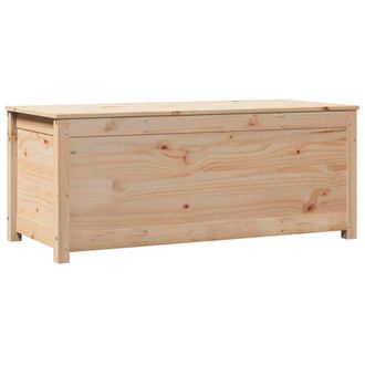 Berkfield Home Storage Box 110x50x45.5 cm Solid Wood Pine in Light Tan