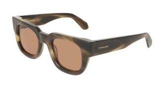Ferragamo Brown Rectangular Mens Sunglasses SF2106S 015 49