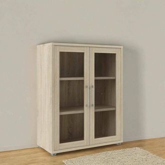 Dmora Dmora - Aparador Ampezzo, Buf&eacute; De Sal&oacute;n, Aparador De Sal&oacute;n, Despensa De Cocina, 89x40 H113 Cm, Roble