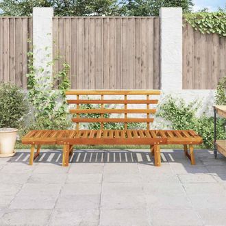 Berkfield Home Suitable Garden Bench 2-in-1 190 cm Solid Acacia Wood in Brown