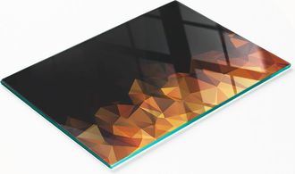 OEM Tabla De Cocina De Vidrio Duradera Y Elegante Con Estampado Abstracto De 80x52 Cm