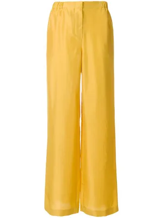 Alberta Ferretti Pantaloni a vita alta - Giallo