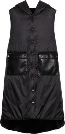 Max Mara Omkeerbaar waterafstotend vest met capuchon - Dames - Bodywarmers - Zwart - S - Jassen