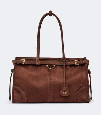 Prada Prada Bonnie Large suede tote bag