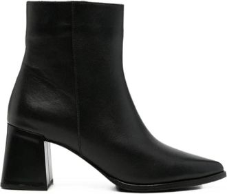 Sergio Moretti Schoenen, Dames, Zwart, 37 EU, Leer, Enkellaarsjes