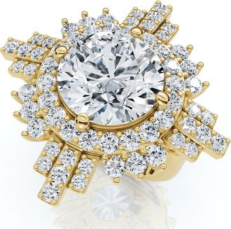 Pompeii3 Certified 2.50 - 6.50Ct Diamond Hailee Engagement Ring 14k Gold Lab Grown