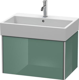 Duravit Duravit Xsquare Vanity Unidad De Pared 68,4x 46,0 Cm, 1 Extra&iacute;ble, Para Lavabo Vero Air 235070, Color (frente/cuerpo): Jade Laca Alto Brillo - Xs40940