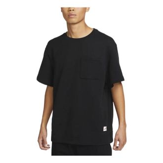 Nike Solid Color Pocket Skateboard Sports Round Neck Short Sleeve Unisex Black DH2930-010