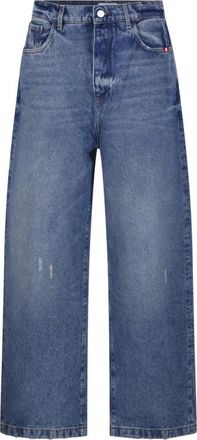 Amish Wide Jeans, male, Blue, Size: W26 Denim Jeans for Stylish Look