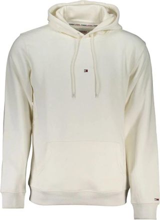 Tommy Hilfiger Witte Katoenen Hoodie met Logoborduursel - Heren - Hoodies - Wit - 2XL - Katoen - Hoodies & sweatvesten
