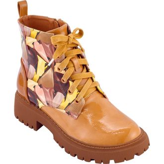 Ninety Union Freeway Lug Sole Combat Boot in Camel Multi at Nordstrom Rack, Size 11