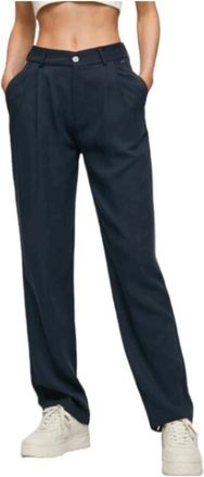 Pepe Jeans London Broek - Dames - Straight fit broeken - Blauw - S - Broeken