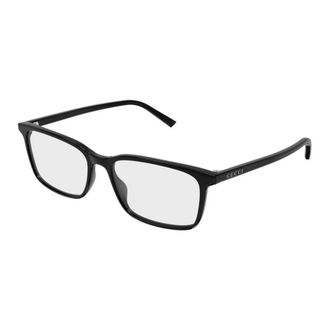Gucci Rechthoekig Montuur - Heren - Brillen - Zwart - 55 MM - Accessoires