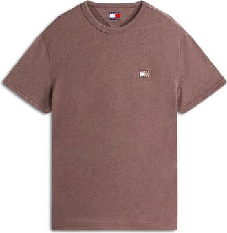 Tommy Jeans Heren Tonaal Badge T-shirt (Walnoot)