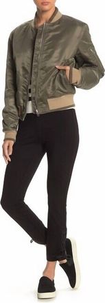 Rag & Bone Simone Lace Up Stretch Crop Ankle Pants In Black