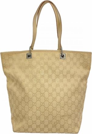 Gucci Beige Canvas Tote Bag (Pre-Owned)
