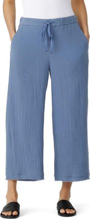 Eileen Fisher Wide Leg Organic Cotton Pants in Dusk at Nordstrom, Size X-Small