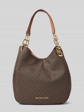 Michael Kors Handtasche mit Label-Applikation Modell LILLIE in Dunkelbraun, Größe 1