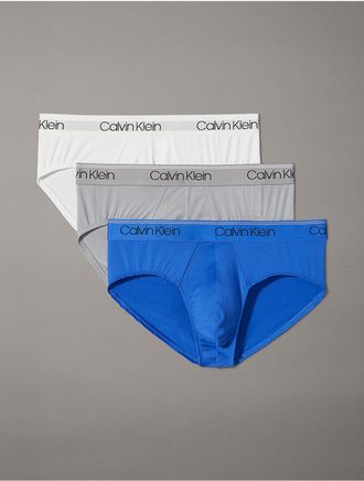 Calvin Klein Mens Micro Stretch 3-Pack Hip Brief - Multi - XL