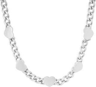 HMY Jewelry 18K Gold Plated Stainless Steel Heart Chain Necklace in Metallic at Nordstrom Rack
