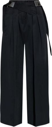 The Attico Black Tailored Pleated Pants