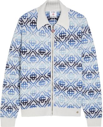 Casablanca Casablanca Monogram Wool-blend Cardigan - Multicoloured 1 - XL