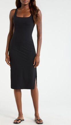 Lord & Taylor Cloud Body-Con Midi Dress in Black at Nordstrom, Size X-Large
