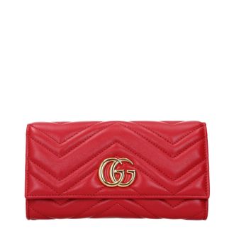 Gucci Damens Geldb&ouml;rse aus rotem Leder