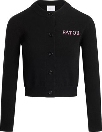 Patou intarsia cardigan - Black