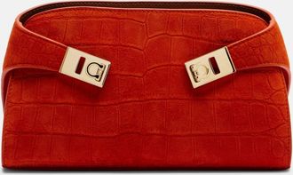 Ferragamo Hug Mini suede crossbody bag